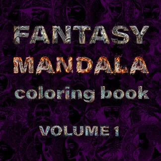 Fantasy Mandala Coloring Book, Volume 1 (Coil Binding)